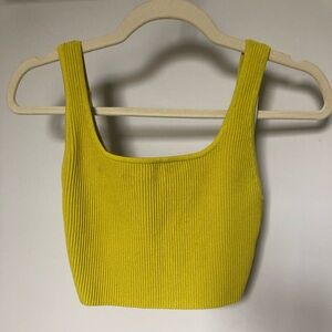 Aritzia Babaton Sculpt Knit Squareneck Cropped Tank